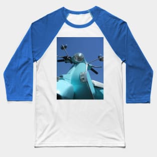 Blue Vespa Baseball T-Shirt